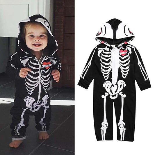 Baby boy's skeleton onesie
