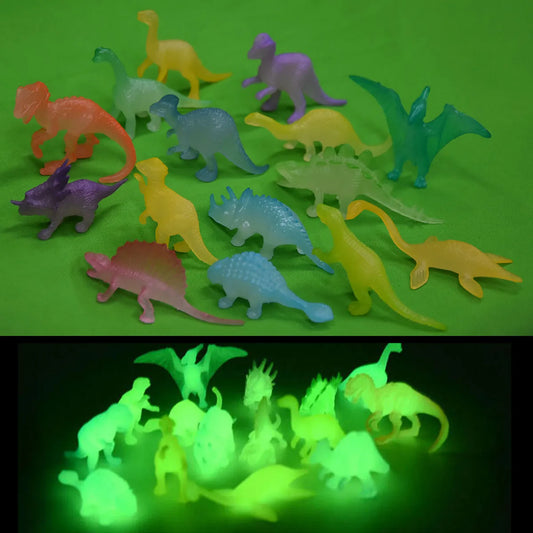 16PC/ glow in the dark dinosaurs